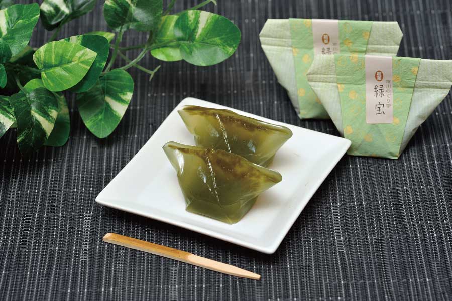 ぐり茶葛餅　緑宝