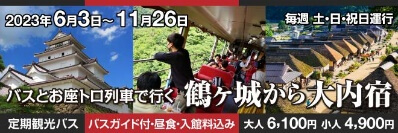 定期観光バス（大内宿）
