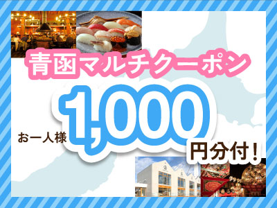 青函マルチクーポン1,000円分つき！